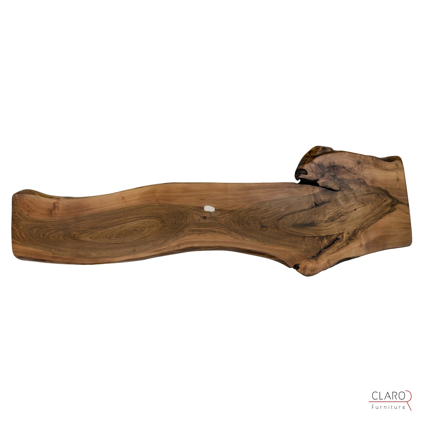 Walnut Slab Coffee Table with Cast Aluminium Legs