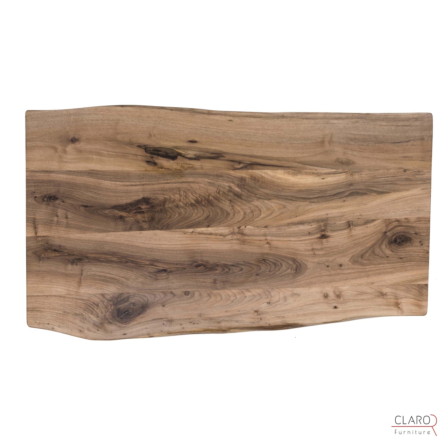 Walnut Slab Coffee Table with Cast Aluminium Legs