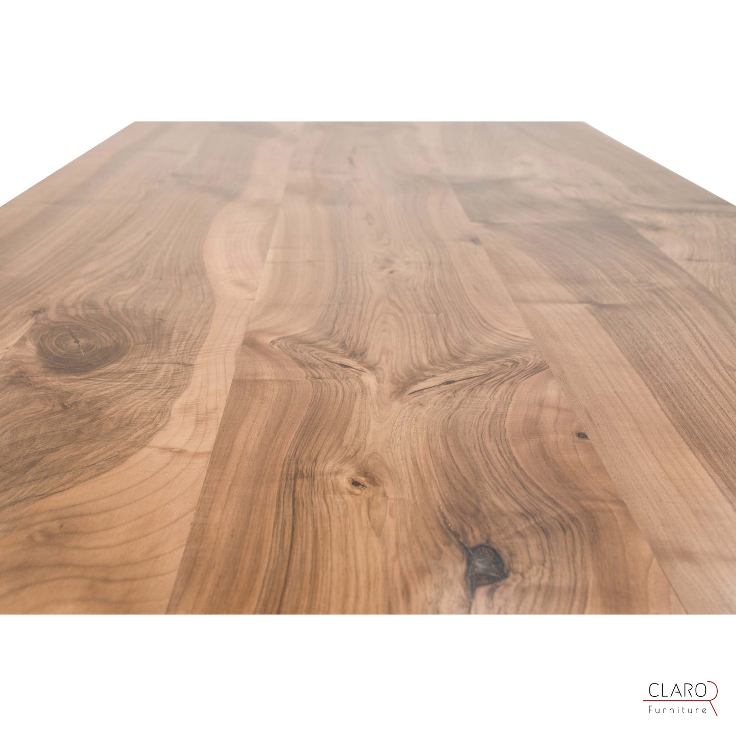 Walnut Table with Sand Cast Aluminium Legs