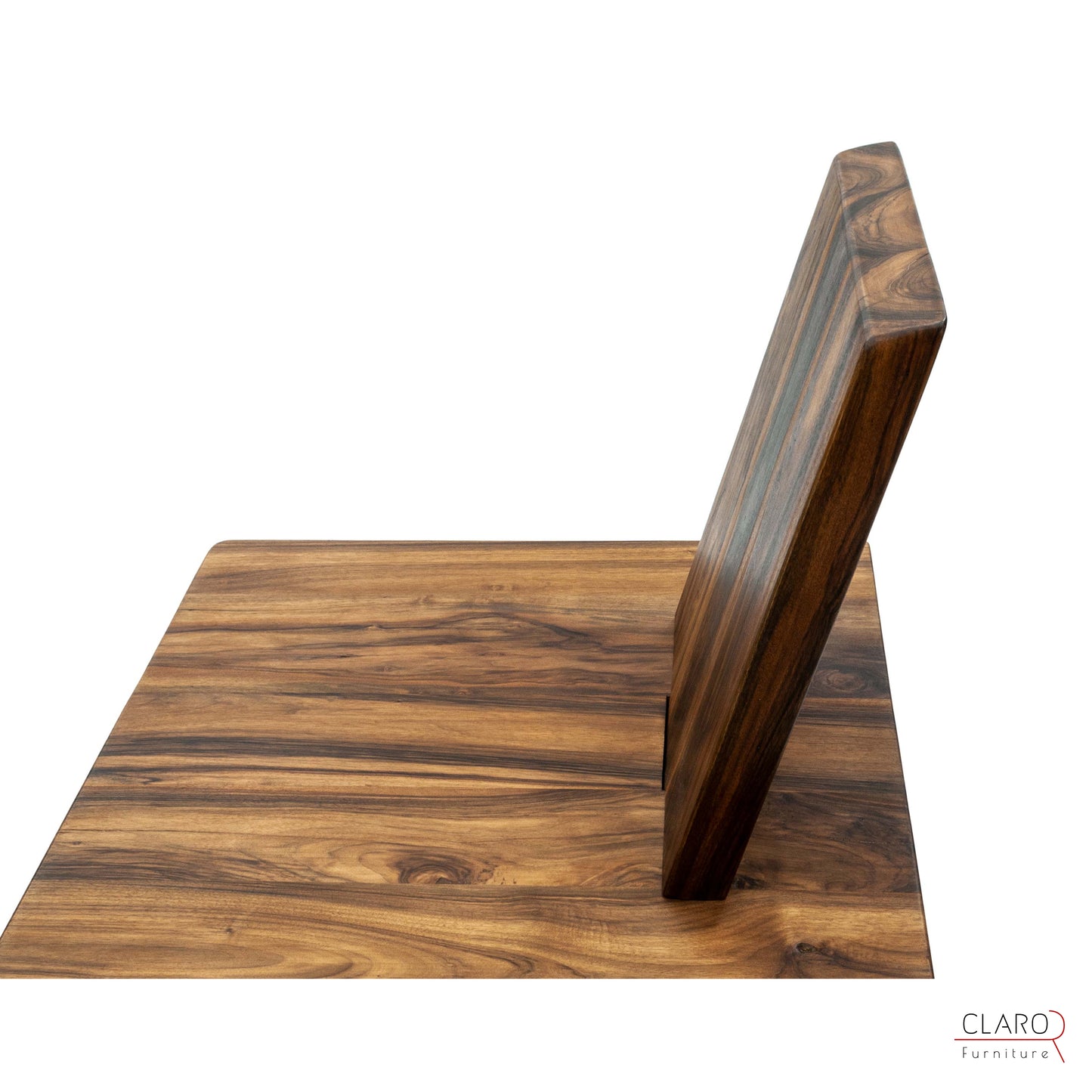 Unique Walnut Chair with Sand Cast Aluminum Legs