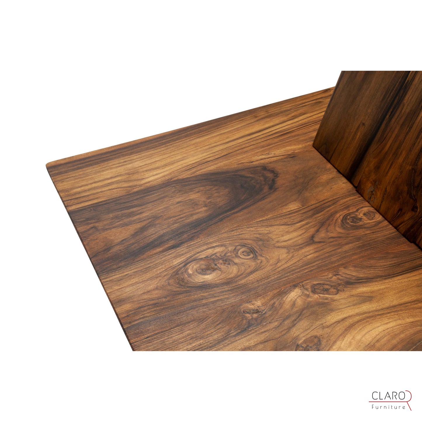 Unique Walnut Seat with Sand Cast Aluminum Legs