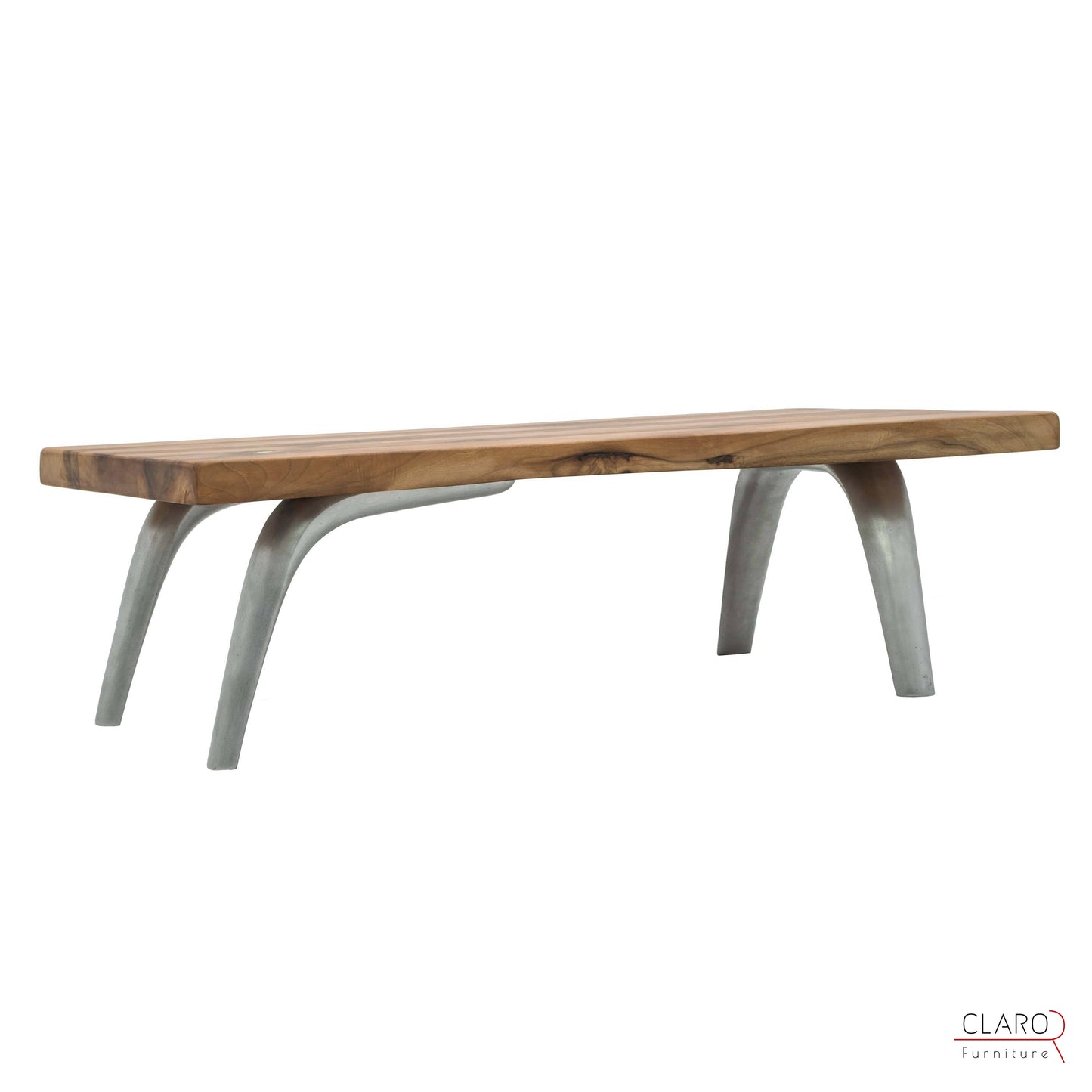 Solid Walnut Coffee Table with Cast Aluminium Legs