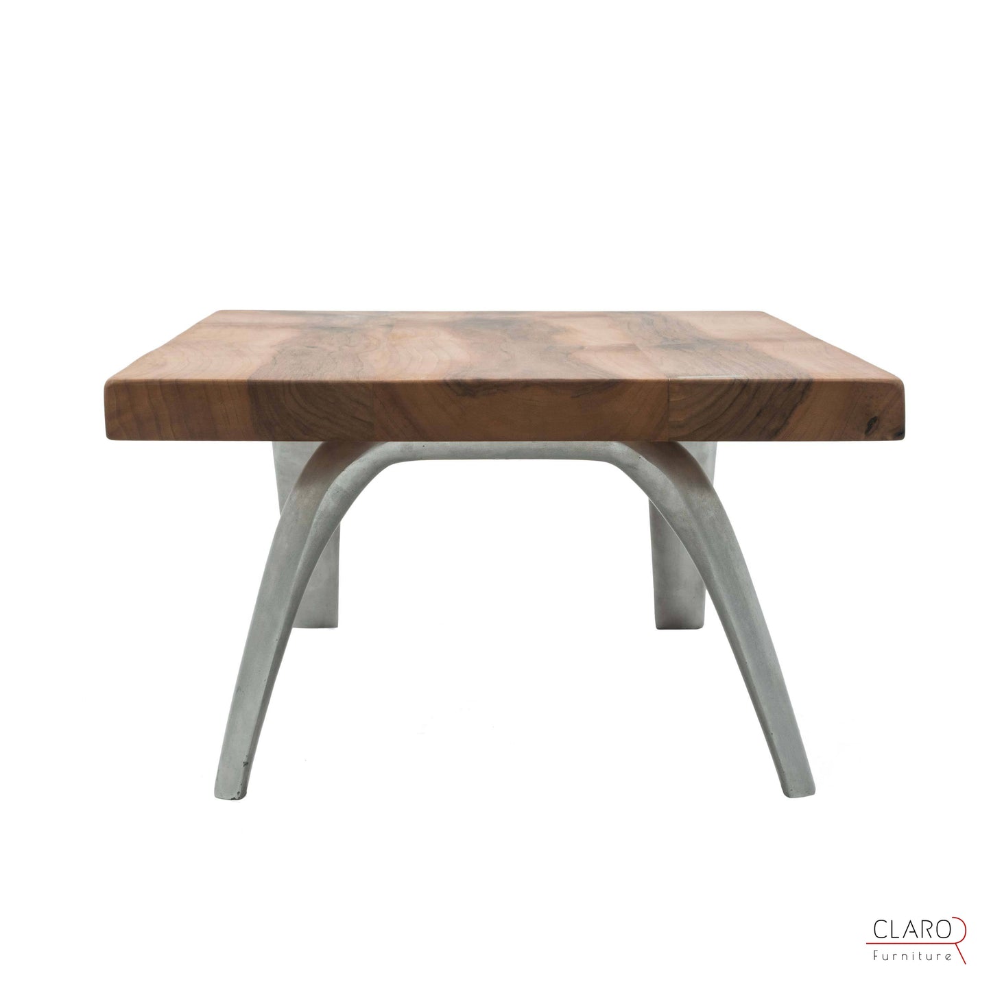Solid Walnut Coffee Table with Cast Aluminium Legs