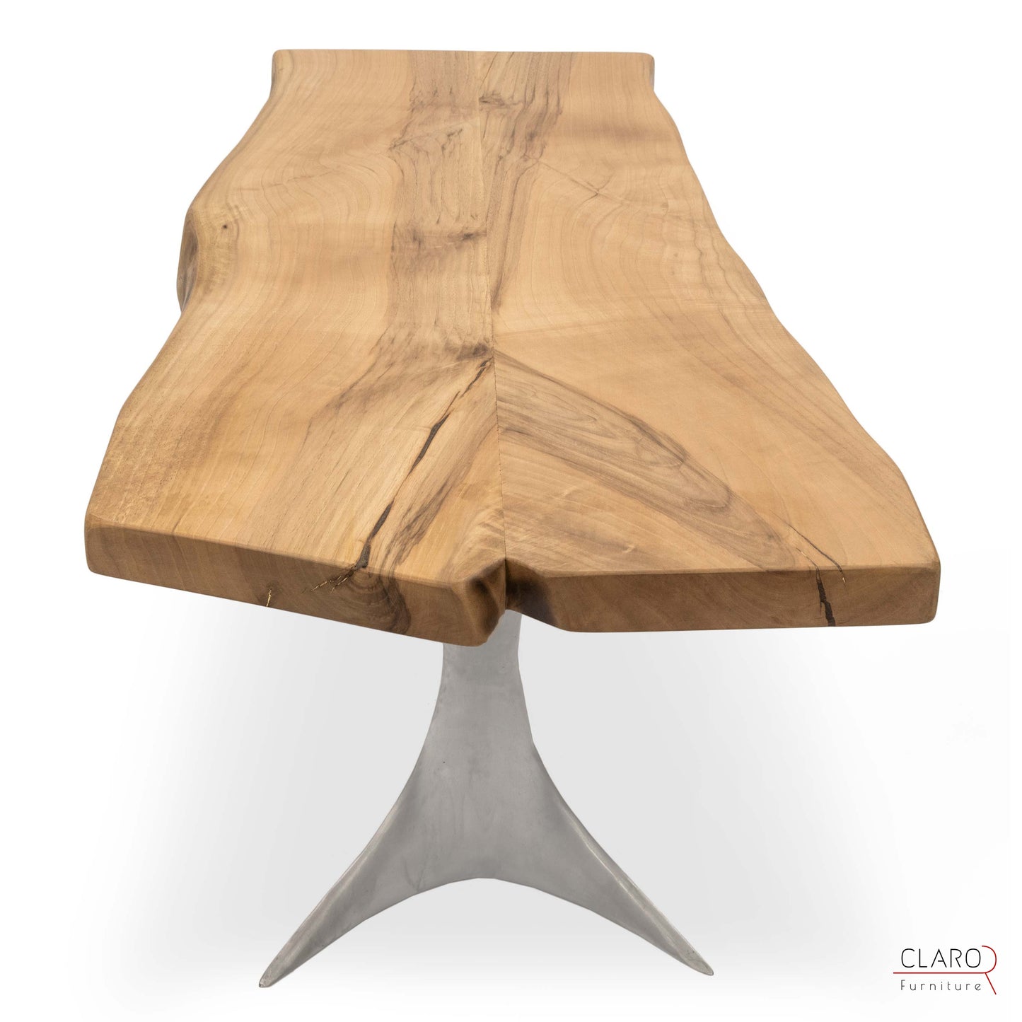 Solid Walnut Coffee Table with Cast Aluminium Legs