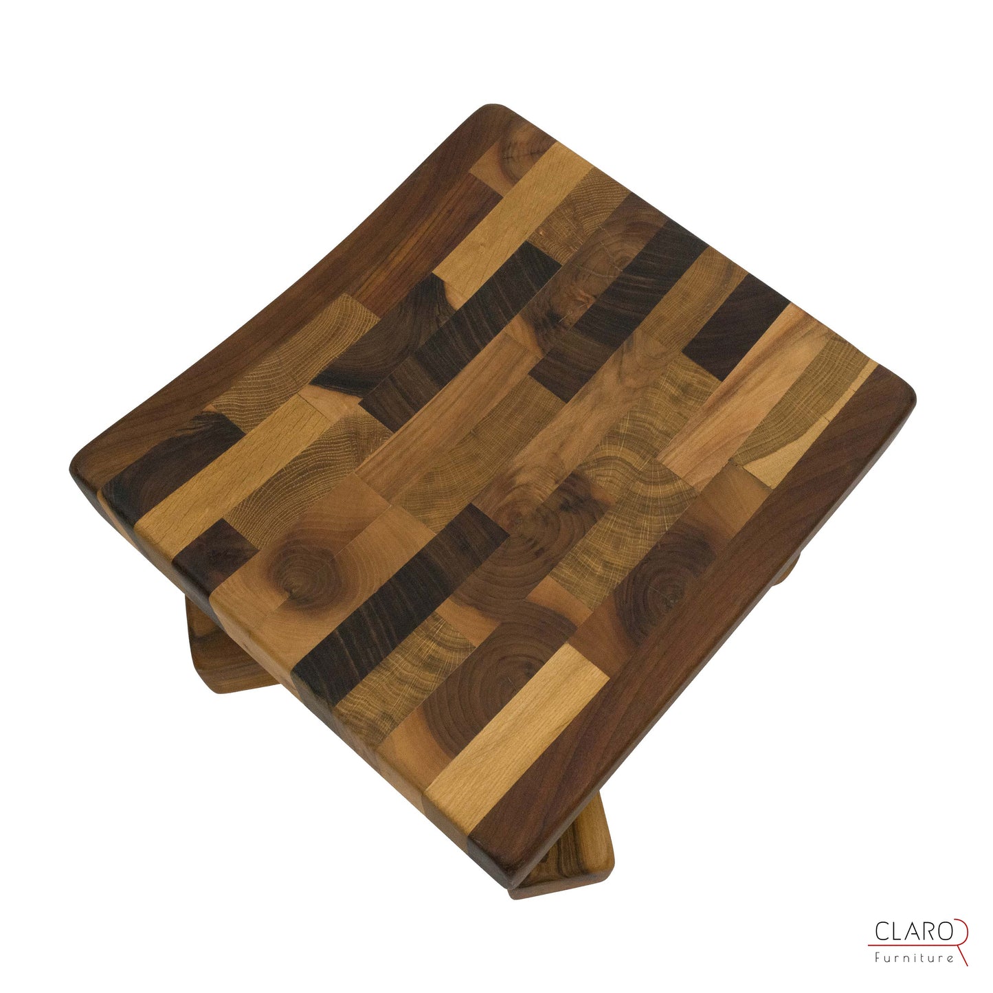 Swivel Wooden Stool - Unique, Handmade