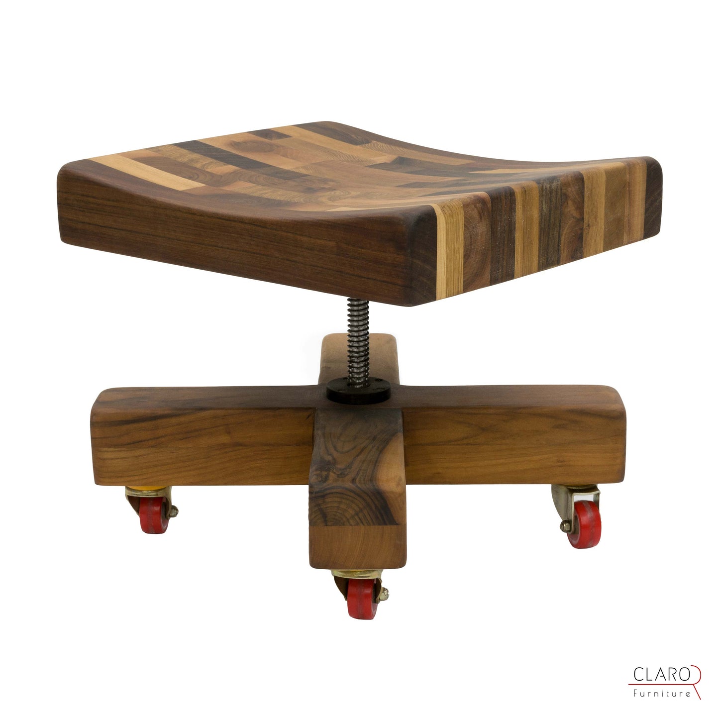 Swivel Wooden Stool - Unique, Handmade