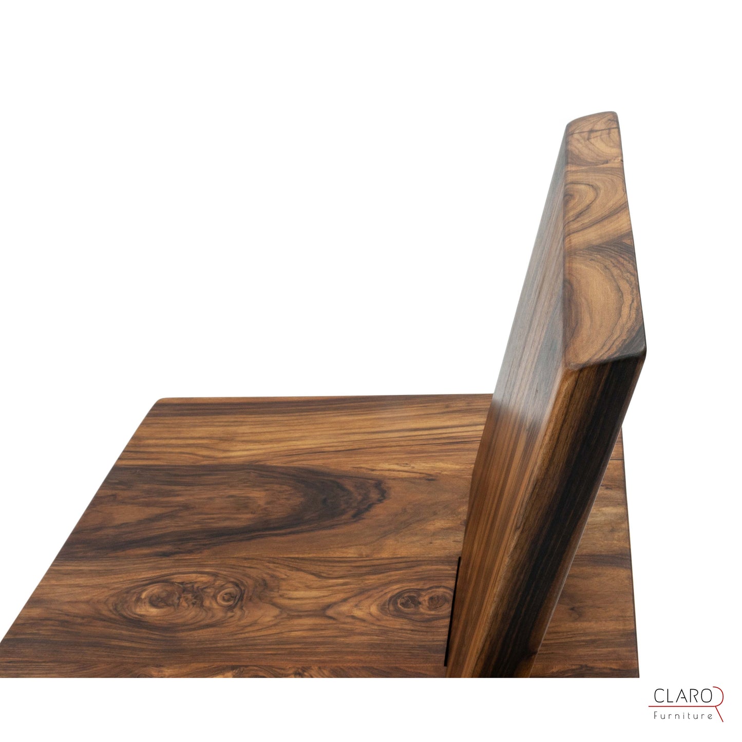 Unique Walnut Seat with Sand Cast Aluminum Legs